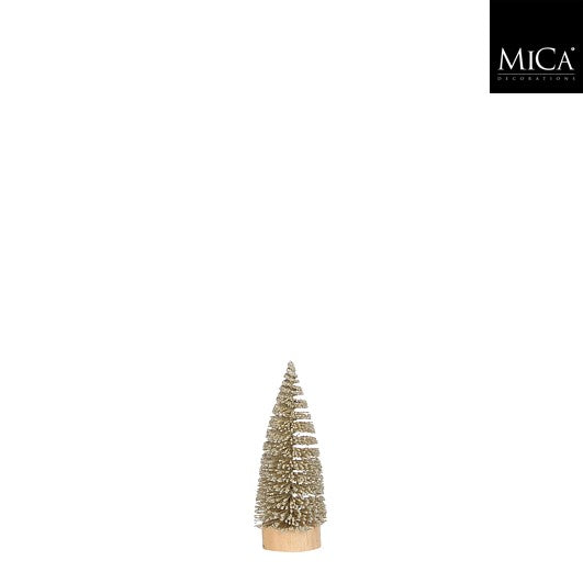 MICA kerstdeco kerstboom 15x6cm - goud
