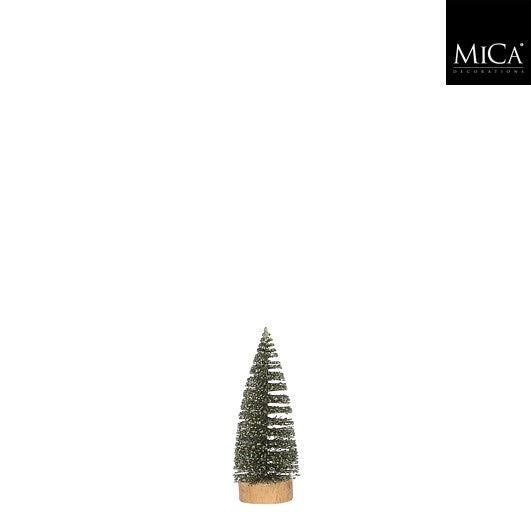 MICA kerstdeco kerstboom 15x6cm - groen