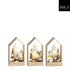 MICA Kerstdeco huis led 10x18cm - champagne - ass. (prijs per stuk)