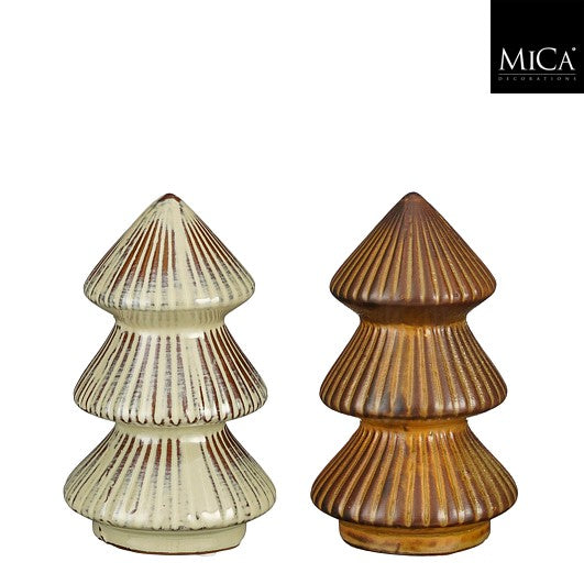 MICA Kerstdeco kerstboom 15,5x9.5cm - ass. (prijs per stuk)