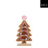 MICA Kerstdeco kerstboom peperkoek 14x26cm - bruin/ roze