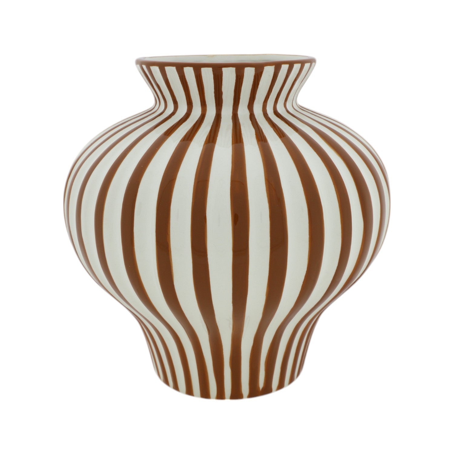 HOME SOCIETY Vaas - terracotta/streep
