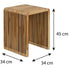MICA Yonker bijzettafel - M 34x34x45cm - bruin 1153355