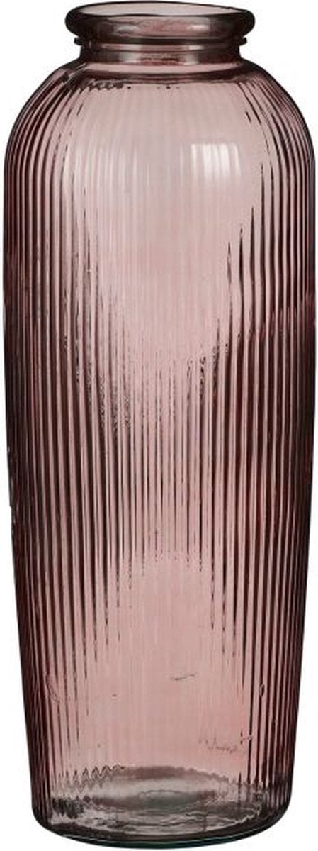 MICA Esmeralda vaas gerecycleerd glas - 30x70cm - roze