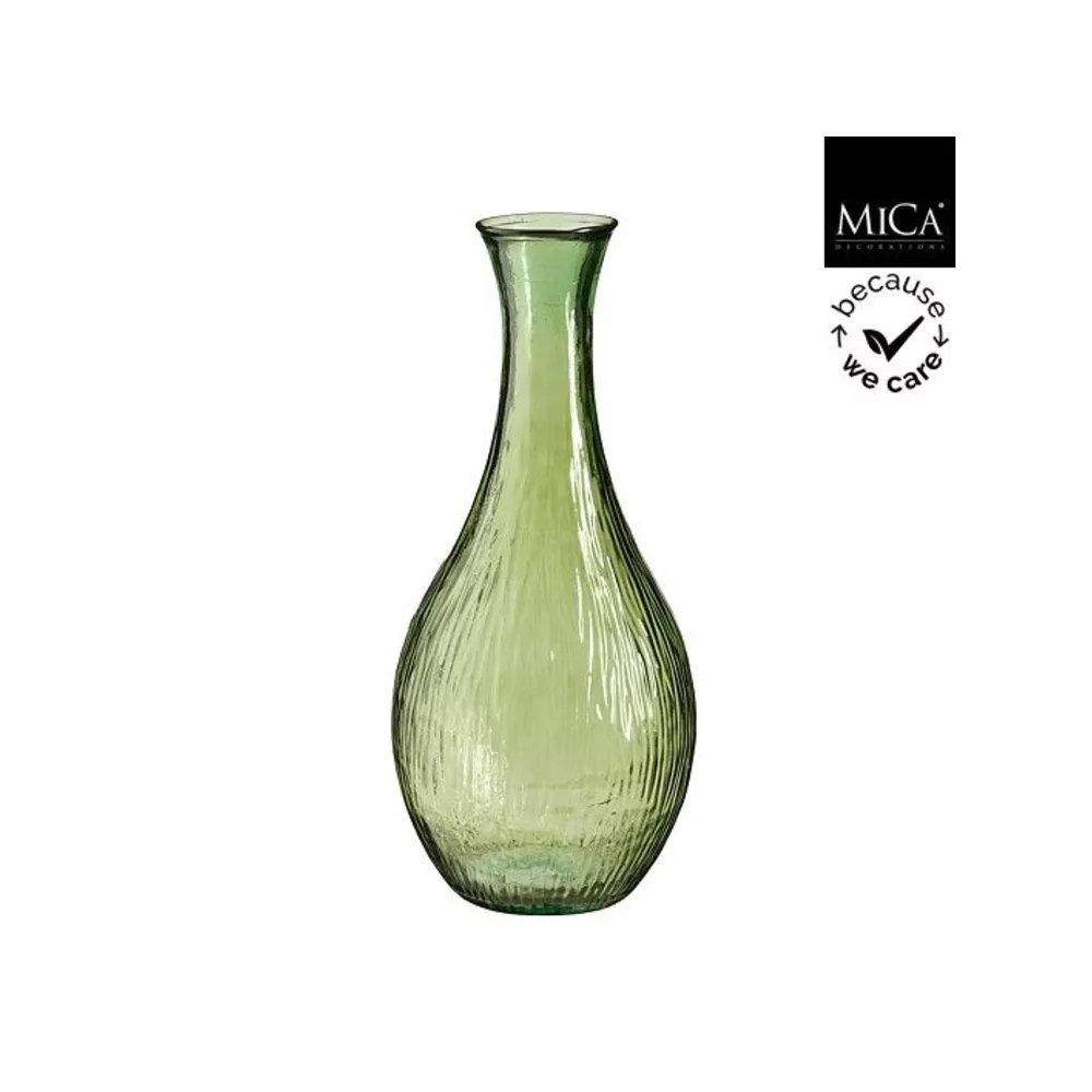 MICA vaas Dix gerecycleerd glas 75x34cm - groen