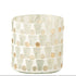 JLINE Theelichthouder cilinder - M 10x10x10cm - wit/ goud