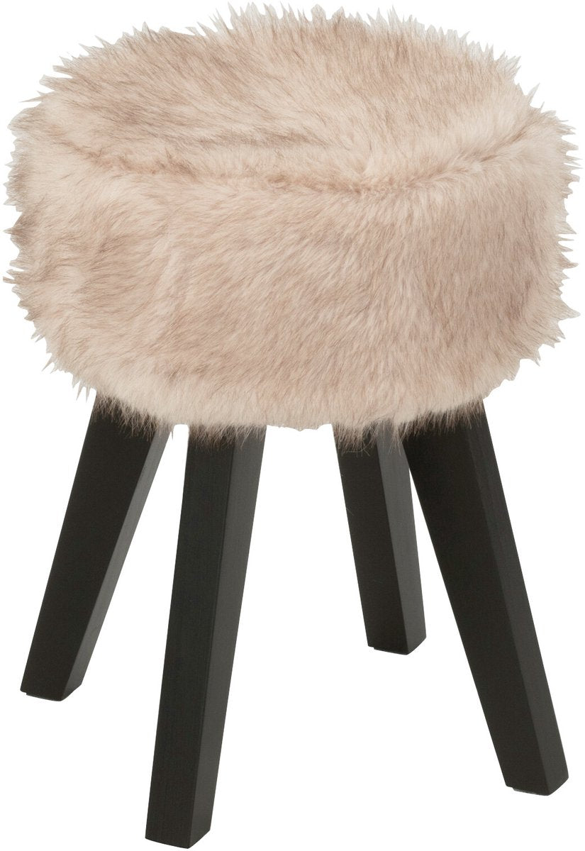 JLINE Kruk kunstbont - 30x40cm - taupe