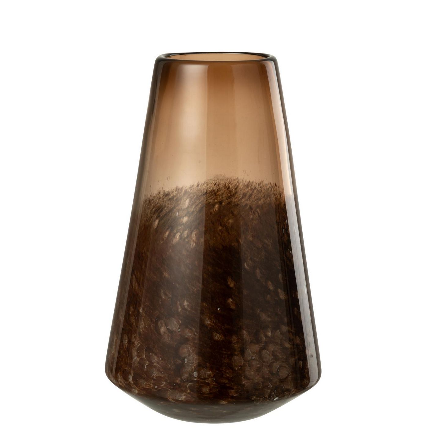JLINE Vaas kegel - L 21,5x36,5cm - d. bruin
