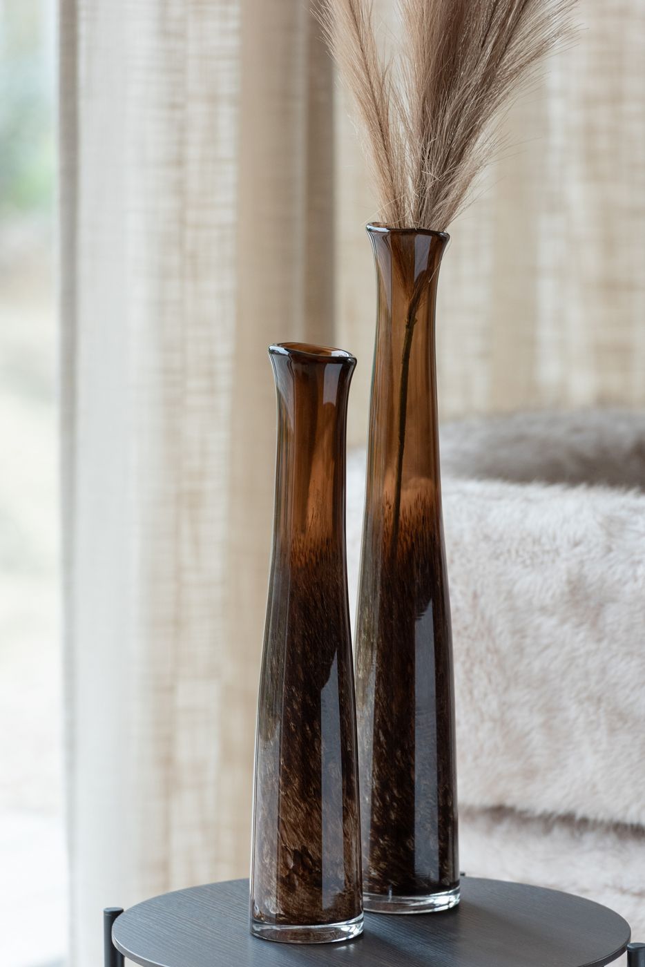 JLINE Vaas cilinder - S 9x54cm - bruin