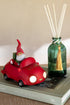 JLINE Kerstman met rendier in auto - 15,5x9x13cm - ass.  (prijs per stuk)