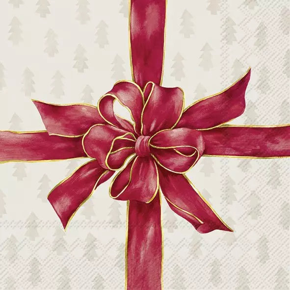 IHR Servetten 33x33cm - Christmas Bow red 3893001961