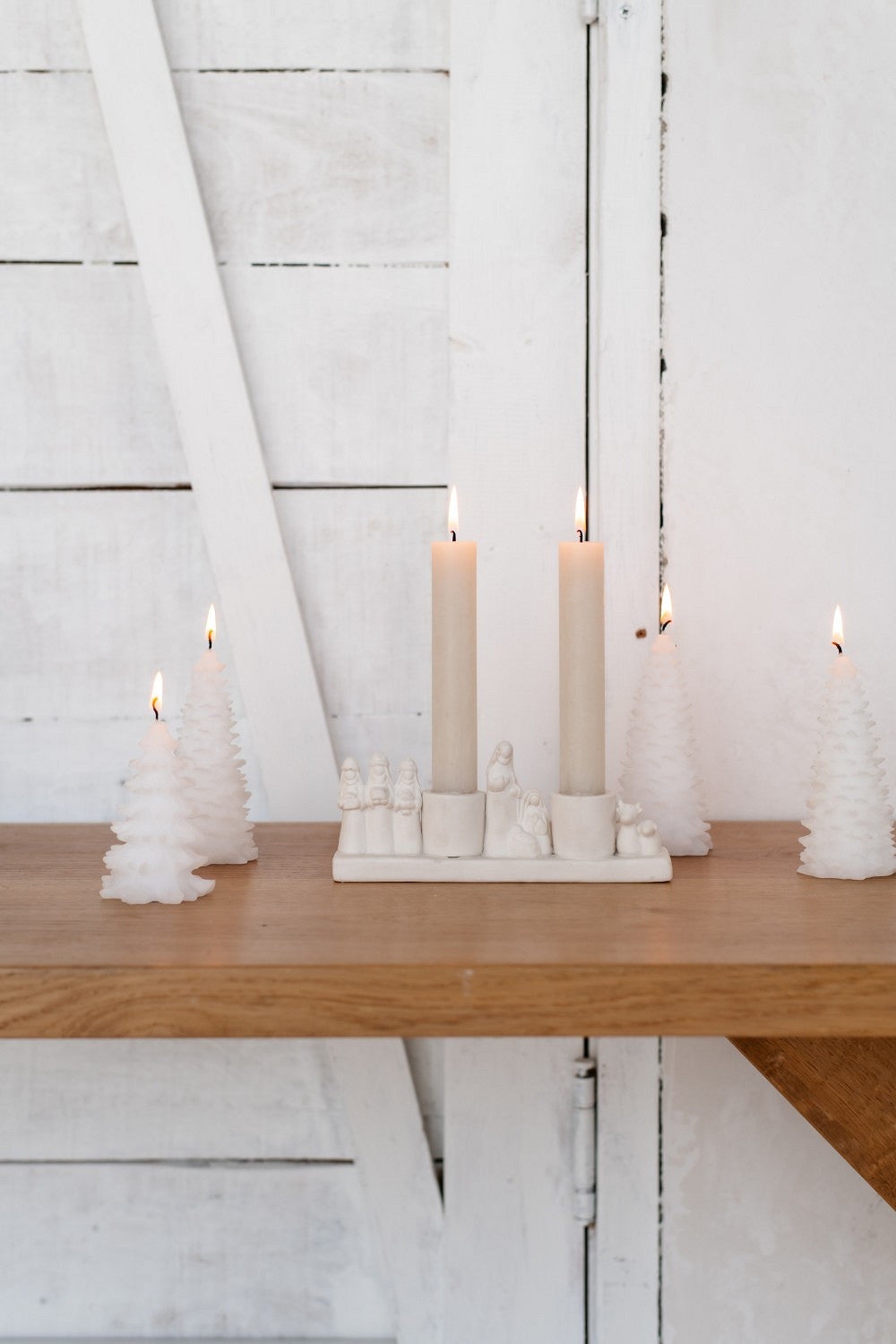 HOME SOCIETY James deco kaarsenboom - wit - L
