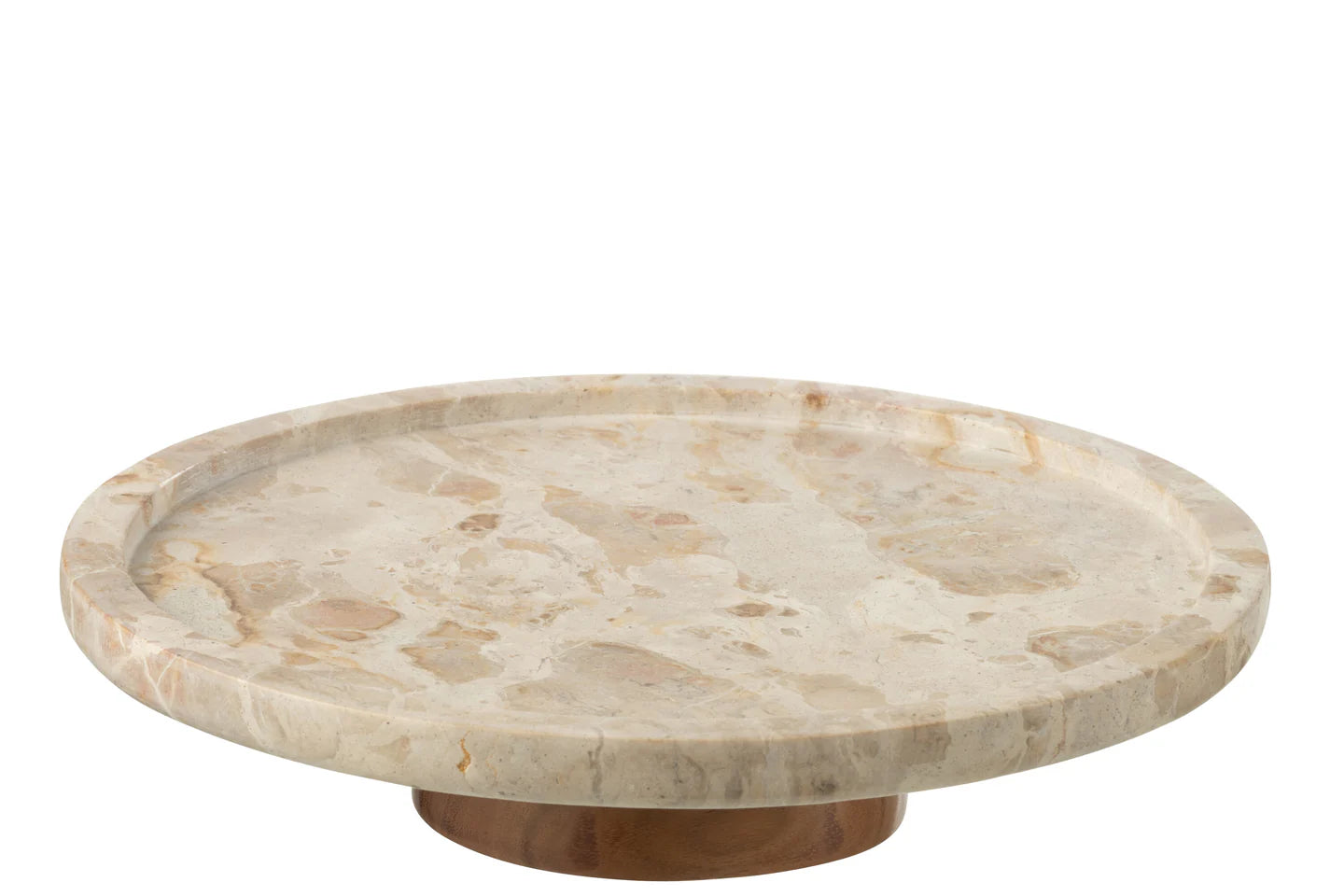 JLINE Dienblad draaiend rond - 305x6,75cm - beige/ naturel