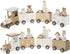 JLINE Figuur trein met beer/ sneeuwman - 34x10,5cm - ass.  (prijs per stuk)