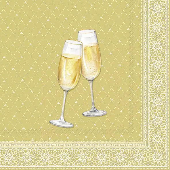 IHR Servetten 33x33cm - Golden Drinks gold 3946101669