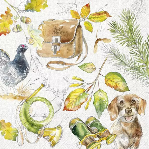 IHR Servetten 33x33cm - Hunting grey