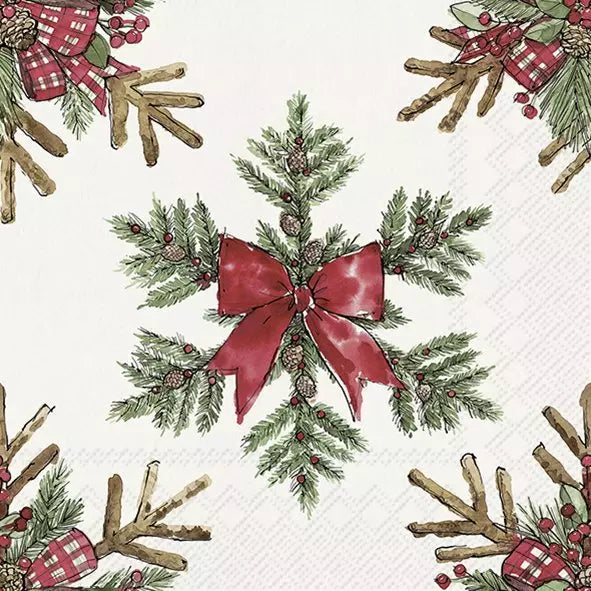 IHR Servetten 25x25cm - Stars From branches grey 3988002345
