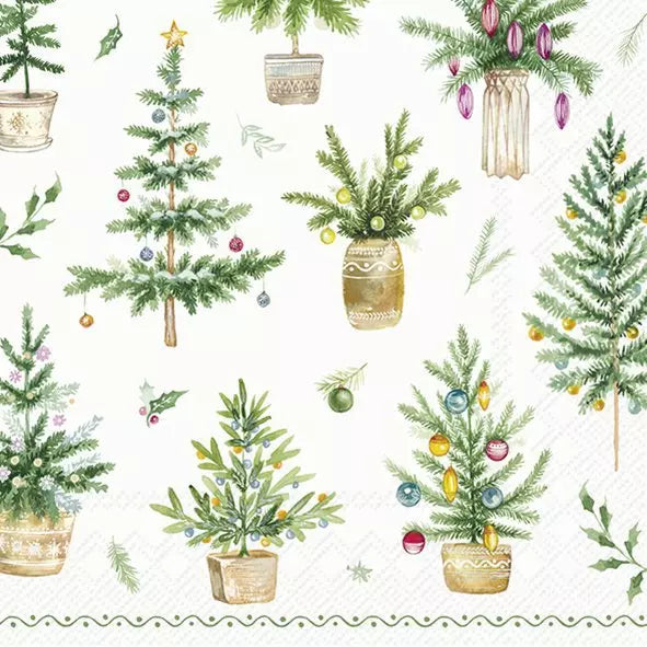 IHR Servetten 33x33cm - Festive Holidays green 4080501620