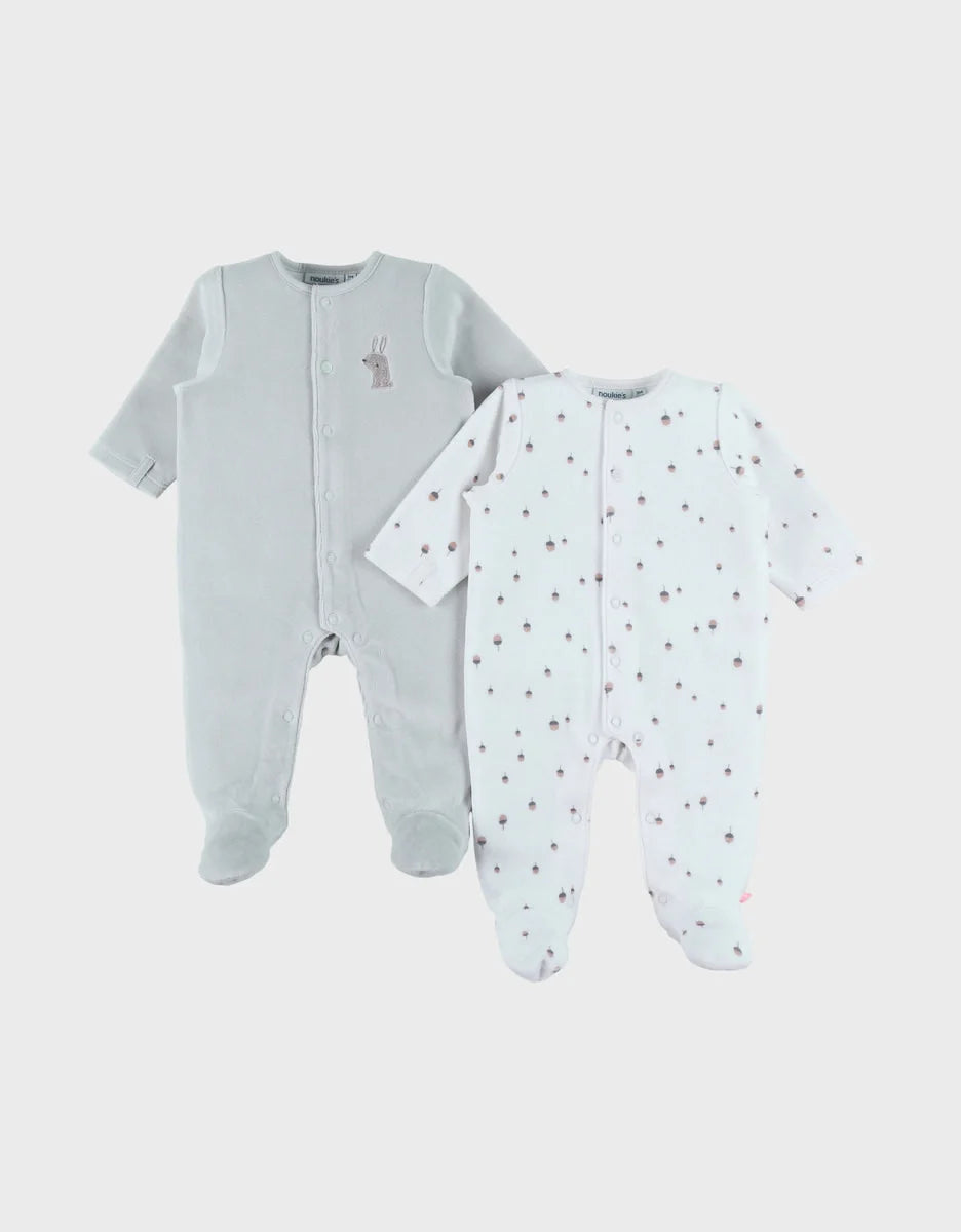 NOUKIES Fancy Fox pyjama 2st. - fluweel - 00M