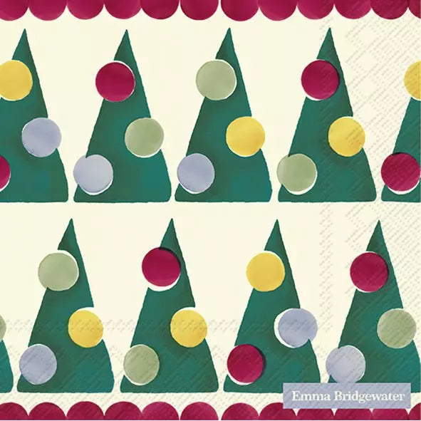 IHR Servetten 33x33cm - Polka Trees cream 4085201360