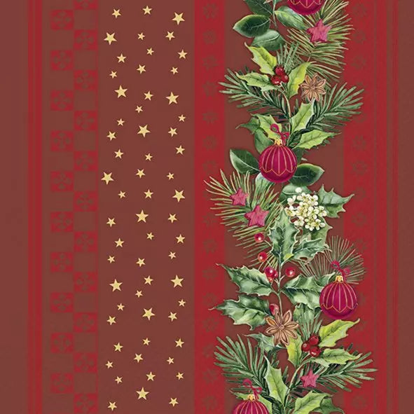 IHR Servetten 33x33cm - Christmas Elements Stripes red 4100201210