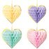 FIESTA 4 Honingraatjes Papier astd 23cm - Watercolors Hearts