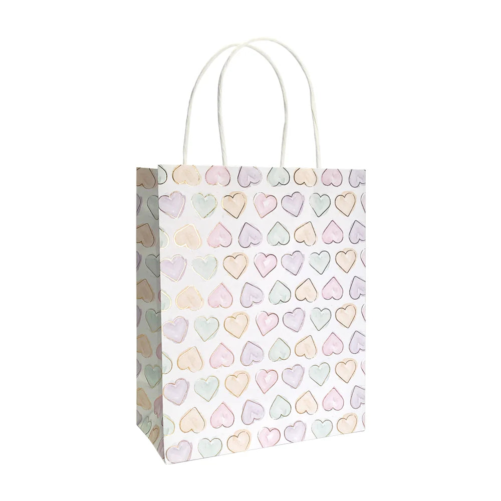 FIESTA Cadeauzakje Papier 170x80x210mm - Watercolors Hearts