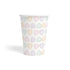 FIESTA 8 papieren bekertjes 210 ml - Watercolors Hearts