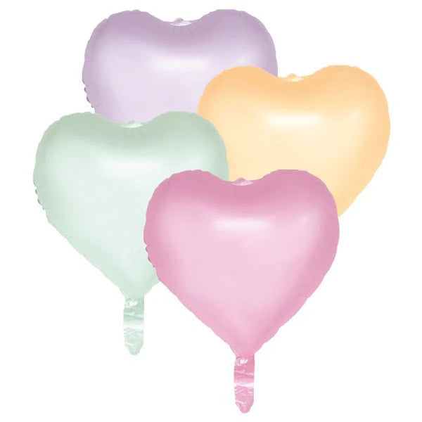 FIESTA Folieballon 45cm 4 astd kleuren - Watercolors Hearts