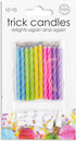 FIESTA 10 magische kaarsen - gemixte kleuren