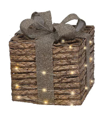 LUMINEO micro led giftbox - L 25x30cm - bruin warm wit