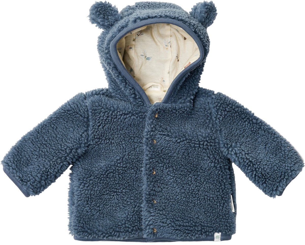 LITTLE DUTCH Teddy jasje - stone blue - 50/56