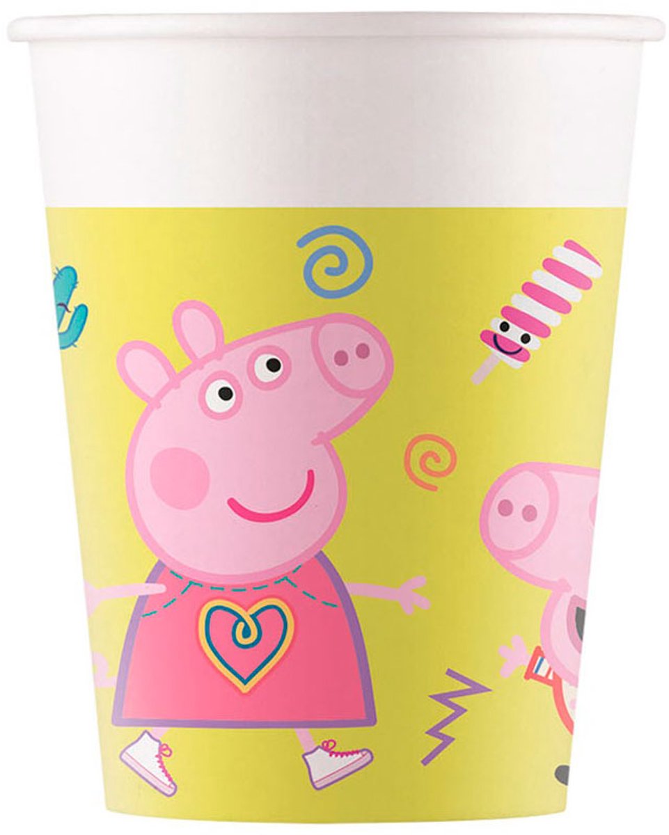 FIESTA apieren bekers 200ml 8st. - Peppa Pig Messy Play