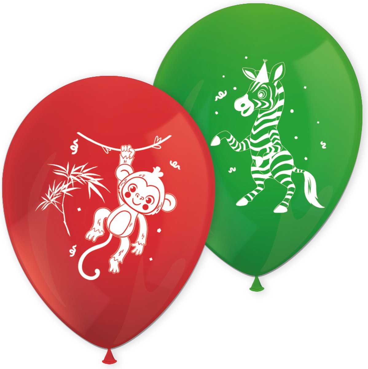 FIESTA 8 Bedrukte ballonnen - Jungle Ballonnen