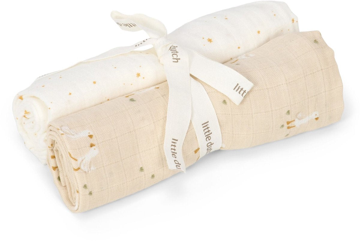 LITTLE DUTCH  Hydrofiel swaddle doeken 70x70cm - Little Goose