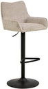 EDDIE Barstoel - beige juto 4/ steel matt black