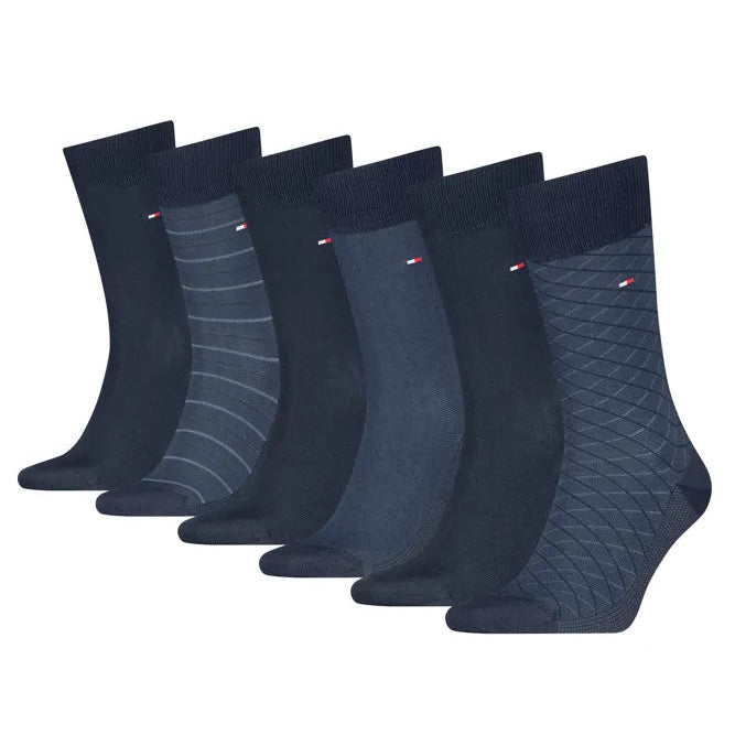 TH Men Tin Geschenkbox 6paar Birdey kousen - ass. navy - 43/46