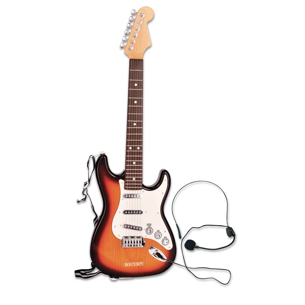 BONTEMPI Electrische gitaar met schouderriem en microfoon