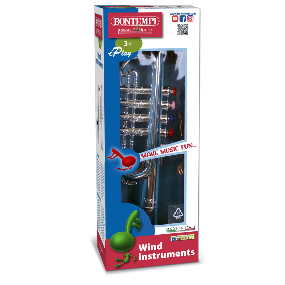 BONTEMPI Trompet 4 noten 37cm - zilver