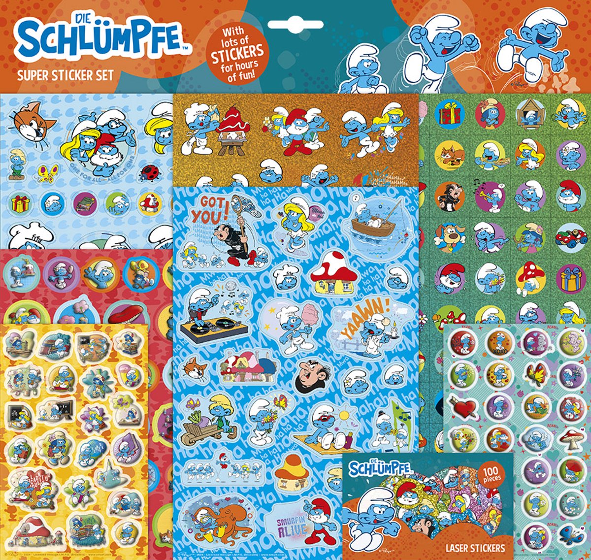 SMURFEN Super sticker set