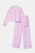 WOODY Kirilove dames pyjama - roze gestreept - XS