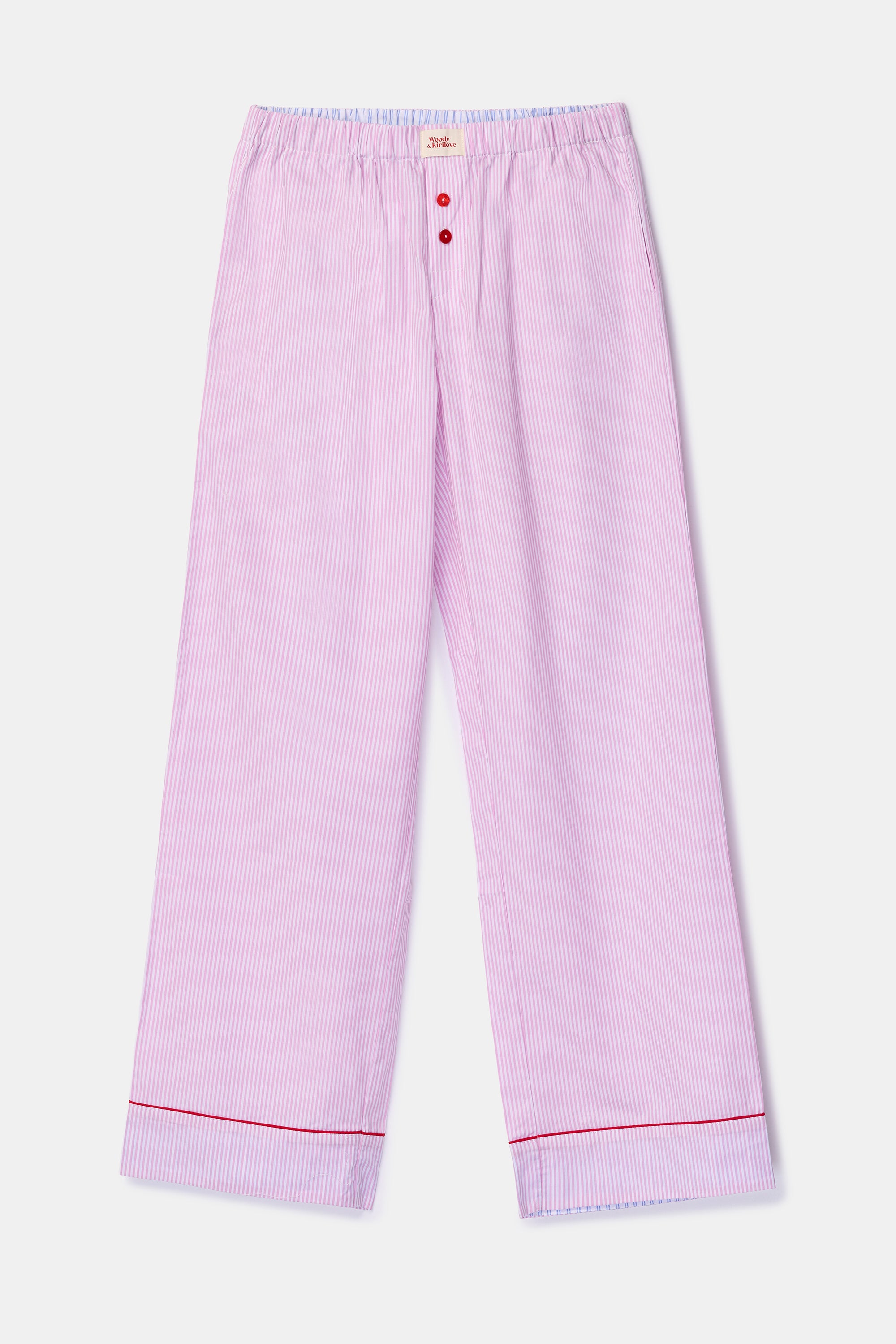 WOODY Kirilove dames pyjama - roze gestreept - S