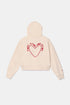 WOODY Kirilove meisjes sweater hoodie - gebroken wit - 14j.