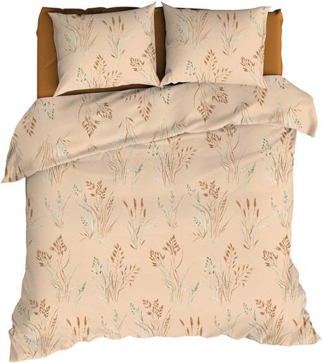 ROMANETTE Les Alpes Dekbedovertrek flanel - 240x200cm - peach/terra