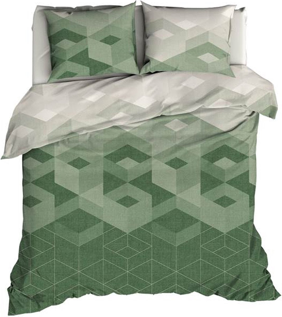 ROMANETTE Wallis Dekbedovertrek flanel - 240x200cm - mineral