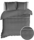 ROMANETTE Duchesse Dekbedovertrek flanel - 260x200 - antraciet/wit