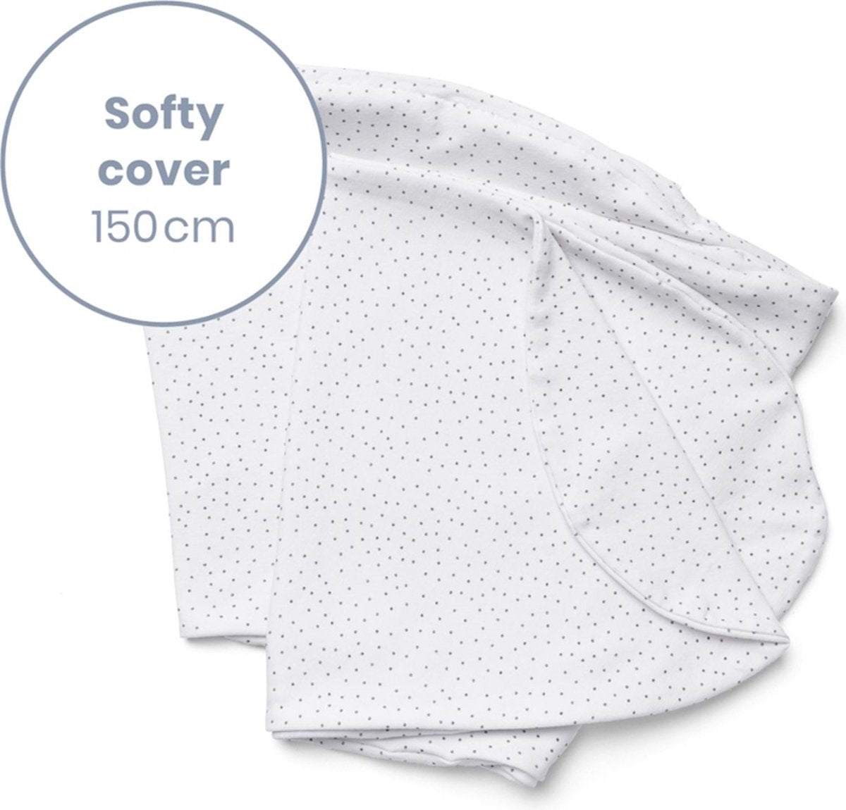 DOOMOO cover voedingskussen - silver dots