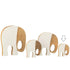JLINE Ollifanten in mangohout 12x2.5x10cm - wit/ naturel - S
