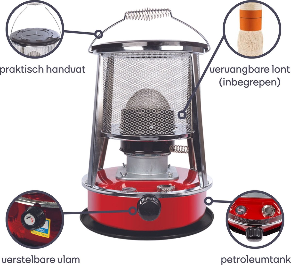 PEREL Petroleumkachel 2600W - draagbaar