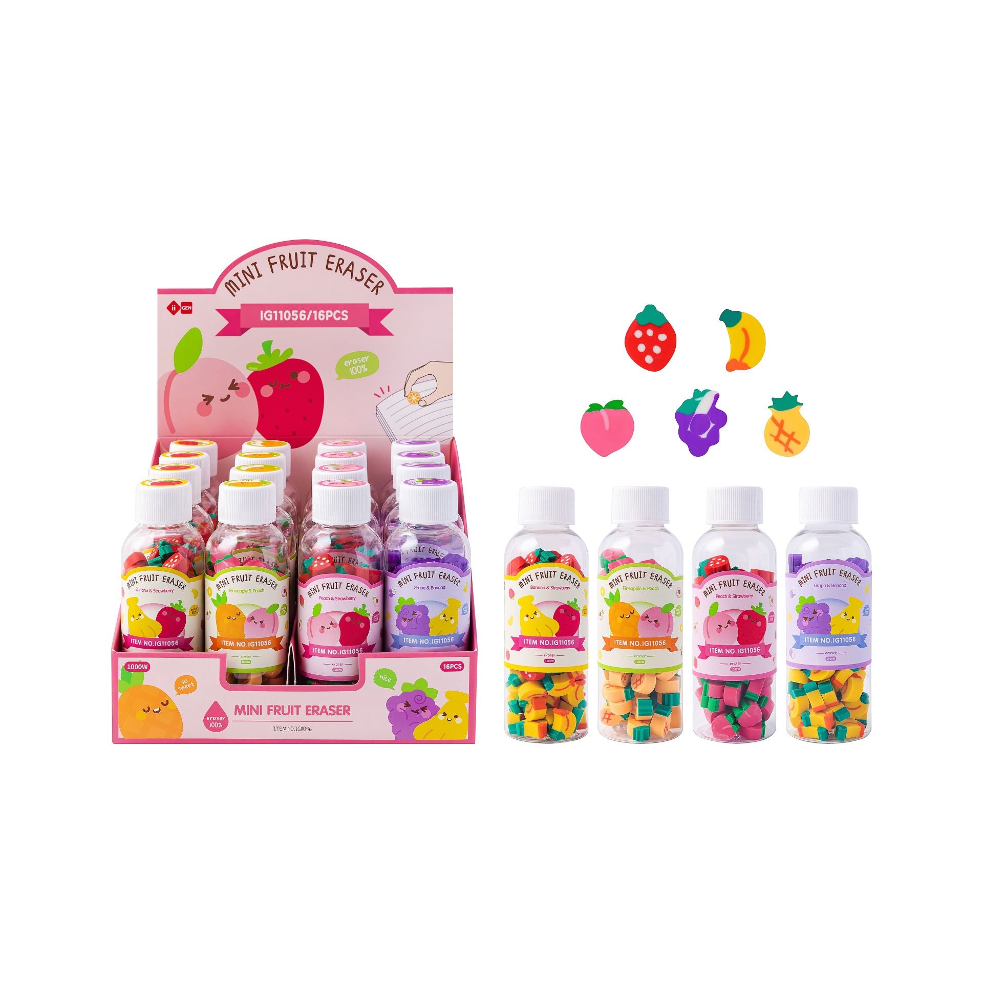 TPR Gum fruit ontwerp - ass.  (prijs per stuk)